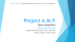 Project AMP - Sherjeel Sikander