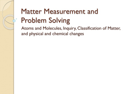 CHM 115 matter measurement and problem solving part 1x