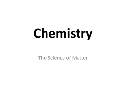 Chem unit 1.1x - ChemistryProvidence