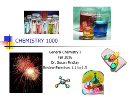 chemistry 1000 - U of L Class Index