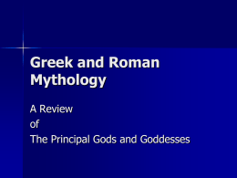 Greek and Roman Mythology Gods and Goddesses
