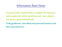 The Characters of Greek Mythology