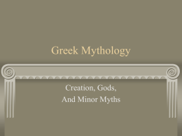 Greek Creation Gods and Minor Myths 2011 File