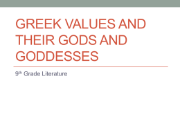 Greek God and Goddesses