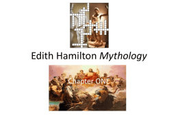 Chapter ONE of Mythology classnotes