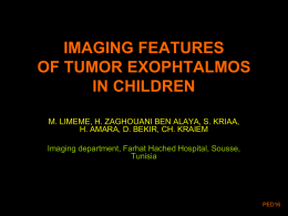 IMAGING FEATURES OF TUMOR EXOPHTALMOS IN CHILDREN