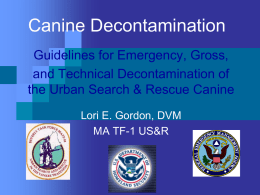 Canine Decontamination Lecture