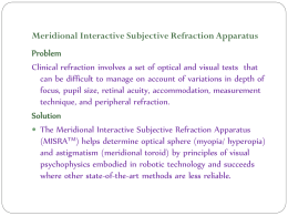 Clinical Refraction MISRA Product Specs