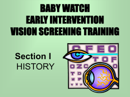 baby watch early intervention vision screening training