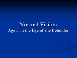 Normal Ageing Vision - McGill Vision Research