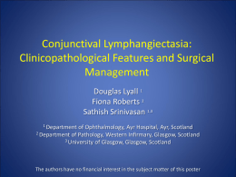 Conjunctival Lymphangiectasia: Clinicopathological