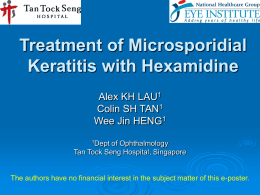 Treatment of Microsporidial Keratitis With Hexamidine