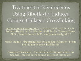Treatment of Keratoconus Using Riboflavin