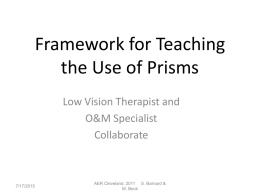 A Framework for Teaching the Use of Prisms