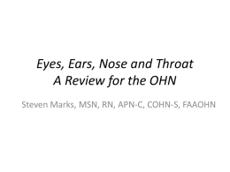 Eye, Ear, Nose & Throat Disorders