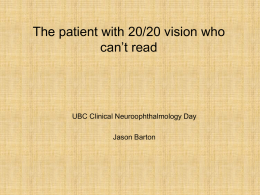 PowerPoint Presentation - The patient with 20/20 vision