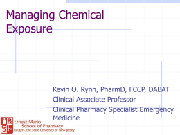 Managing Chemical & Radiological Exposure