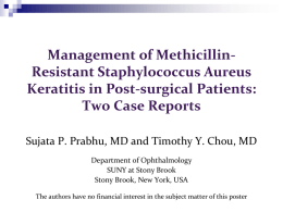 Management of Methicillin-Resistant Staphylococcus Aureus