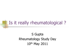 Is it rheumatological condition?
