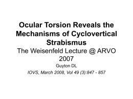 Ocular Torsion Reveals the Mechanisms of Cyclovertical