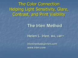 109 Hudson-Miller & Irlen Low Vision The Color Connection
