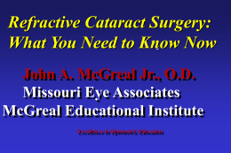 Cataract Surgery - International Vision Conference