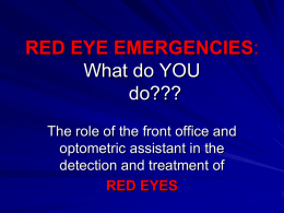 Red Eyes - Nebraska Optometric Association