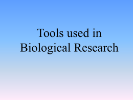 Tools used in Biology PPT
