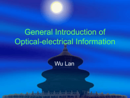 General Introduction of Optical