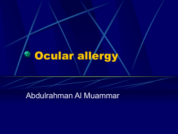 Allergic conjunctivitis1