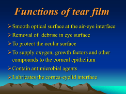 Functions of tear film