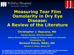 Measuring Tear Film Osmolarity in Dry
