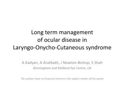 266: Long-Term Management of Ocular Disease in Laryngo