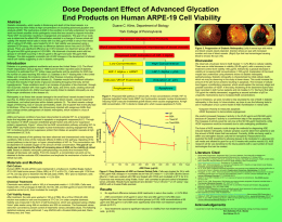 Dose Dependant Effect of Advanced Glycation End Products on