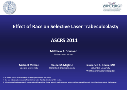 Seven Year Experience of Race on Selective Laser Trabeculoplasty