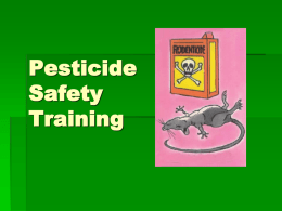 Pesticide Safety Training by Pat Marer