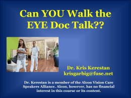 Can YOU Walk the EYE Doc Talk??