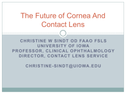 The Future of Cornea And Contact Lens