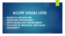 Acute visual lossx