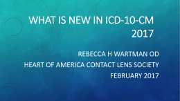 Troubleshooting ICD-10 - Heart of America Contact Lens Society