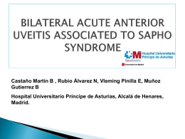 bilateral acute anterior uveitis associated to sapho - GEMU-SEDU