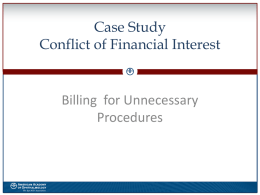 Case Study Conflict of Interest - American Academy of Ophthalmology