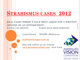 Strabismus Cases - The Private Eye Clinic