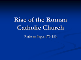 Rise of the Roman Catholic Church