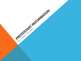 The Protestant Reformation was centered in Western Europe, with