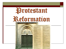protestant reformation - Fulton County Schools