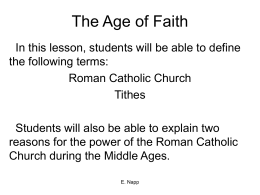 The Age of Faith - White Plains Public Schools