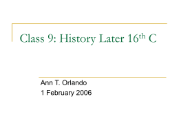 Class 9 Later 16th C..