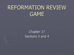REFORMATION REVIEW GAME