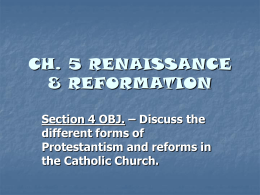 ch. 5 renaissance & reformation